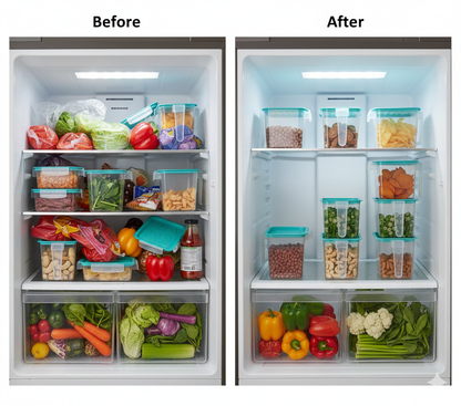 Fridge Storage Organizer – Buy 3 Get 3 Free (Pack of 6) | Unbreakable & Space Saving